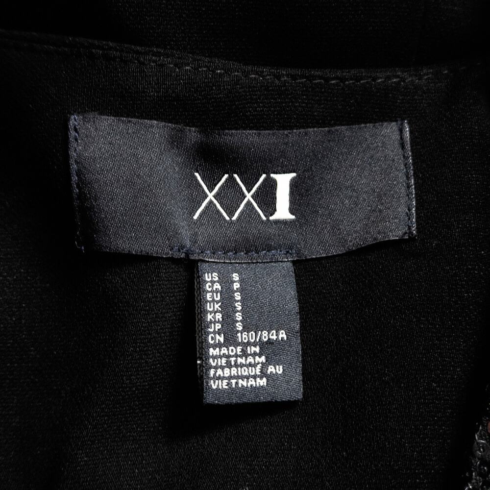 XXI Cropped Blazer Small Black Y2K Glam Edgy Clubwear Night Out - Picture 13 of 13